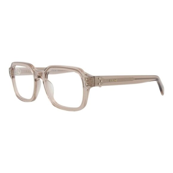 Celine Mens Square/Rectangle Beige Beige Transparent Fashion Designer Eyewear - Picture 1 of 4